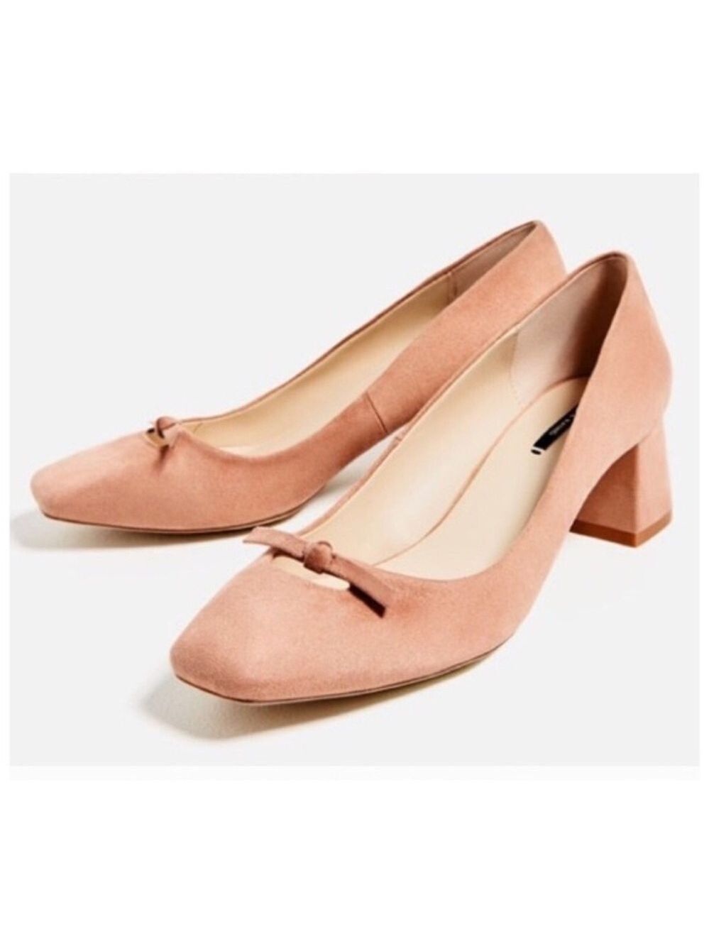 Zara Basic Block Heel w/Bow